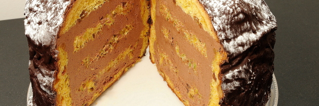 Panettone farcito cioccolato e rhum (L. Montersino)